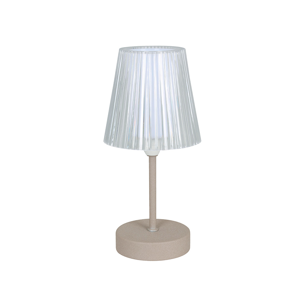 Lampara led de mesa crema 1l e14 10w