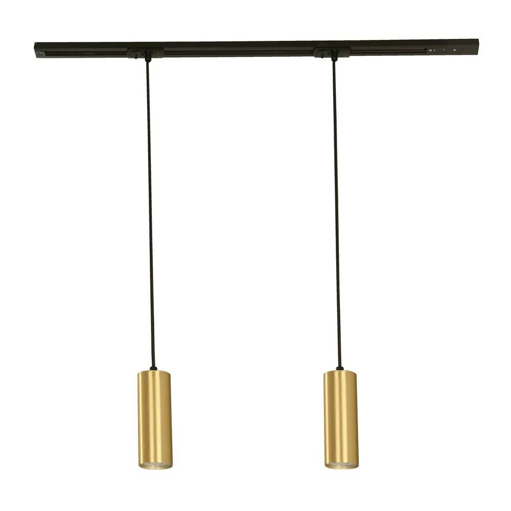Lampara de riel bronce 2l socket gu10 2 piezas