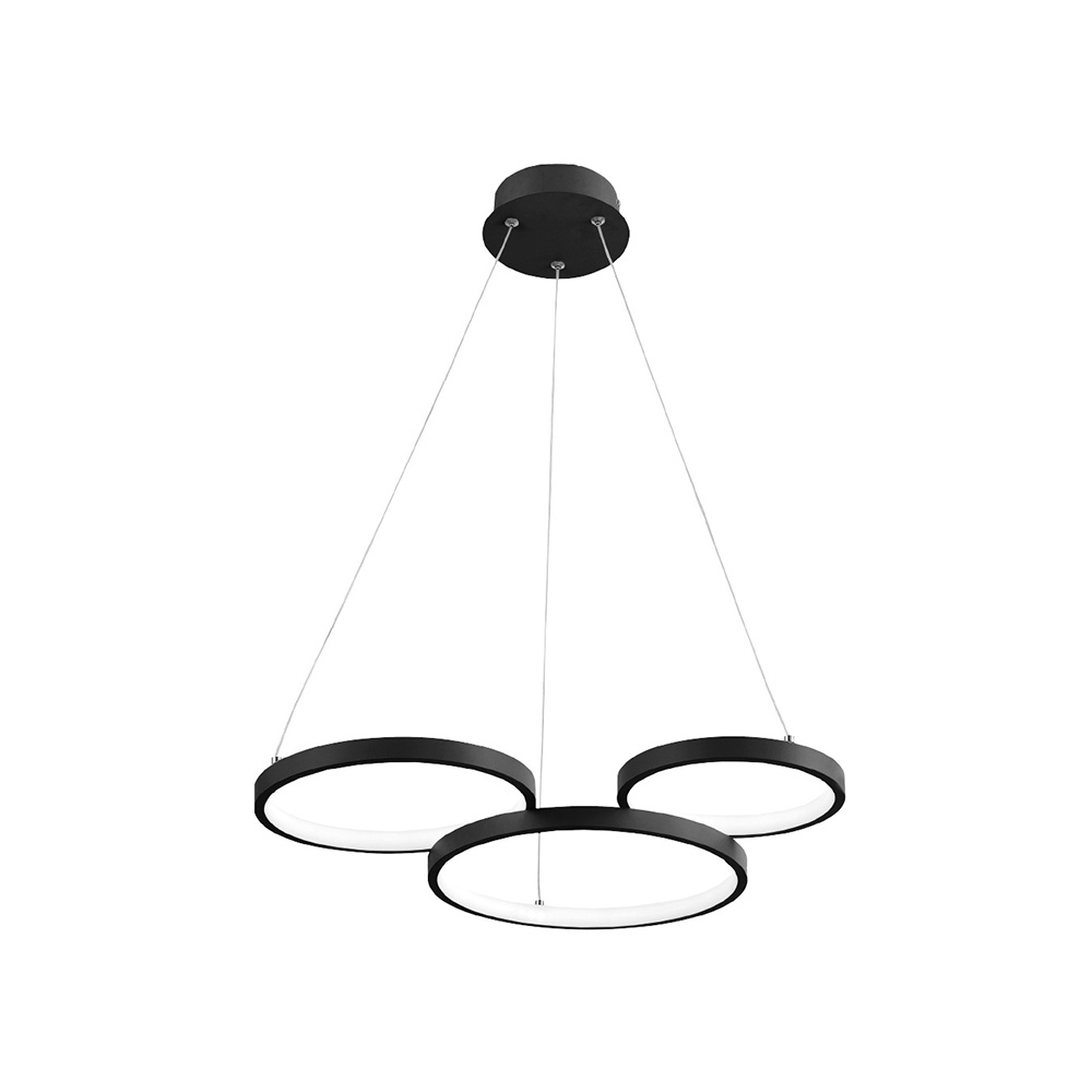Lampara colgante led negra 47w 3k