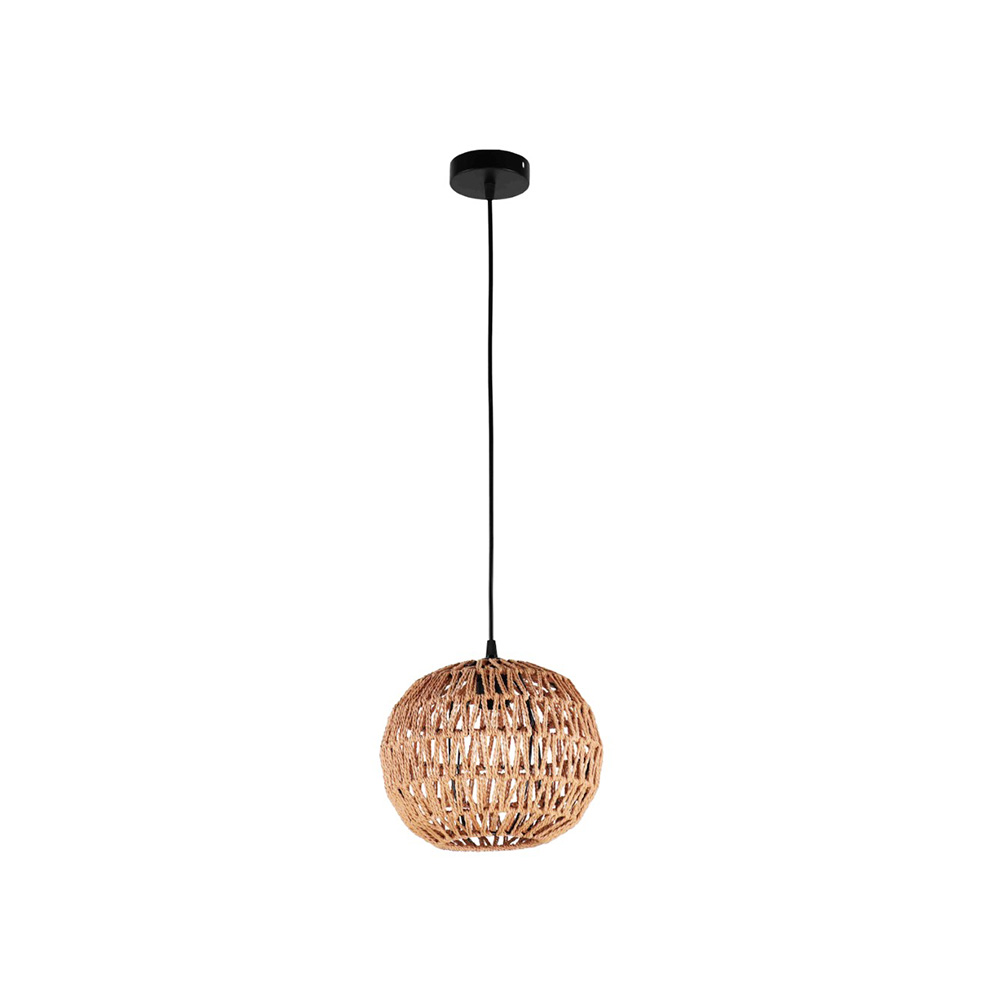 Lampara colgante rattan madera 1 x e27