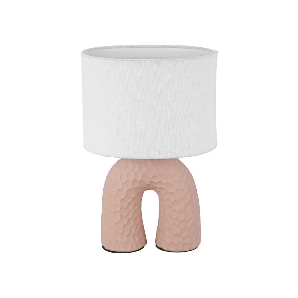Lampara de mesa beige ceramica 1 x e12
