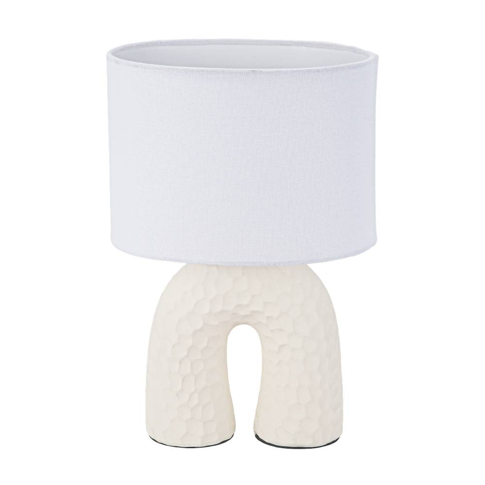 Lampara de mesa blanca ceramica 1 x e12