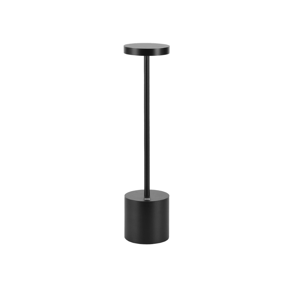 Lampara de mesa led negra cct recargable