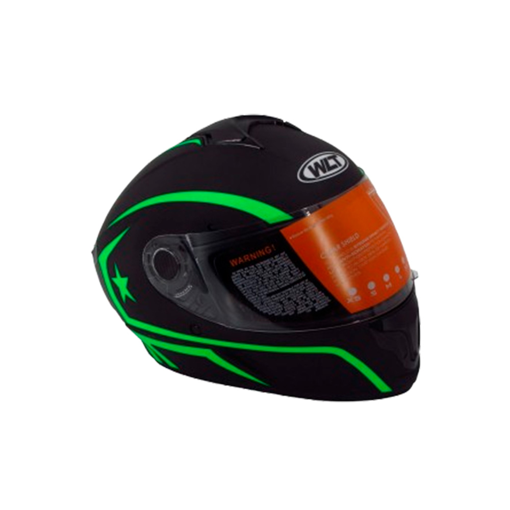 Casco para moto xl negro y verde
