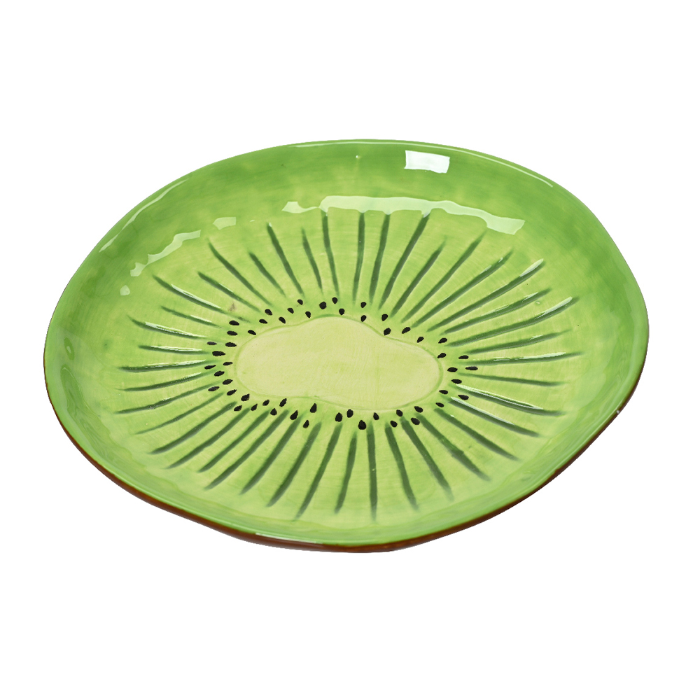Plato redondo de ceramica 15 cm kiwi