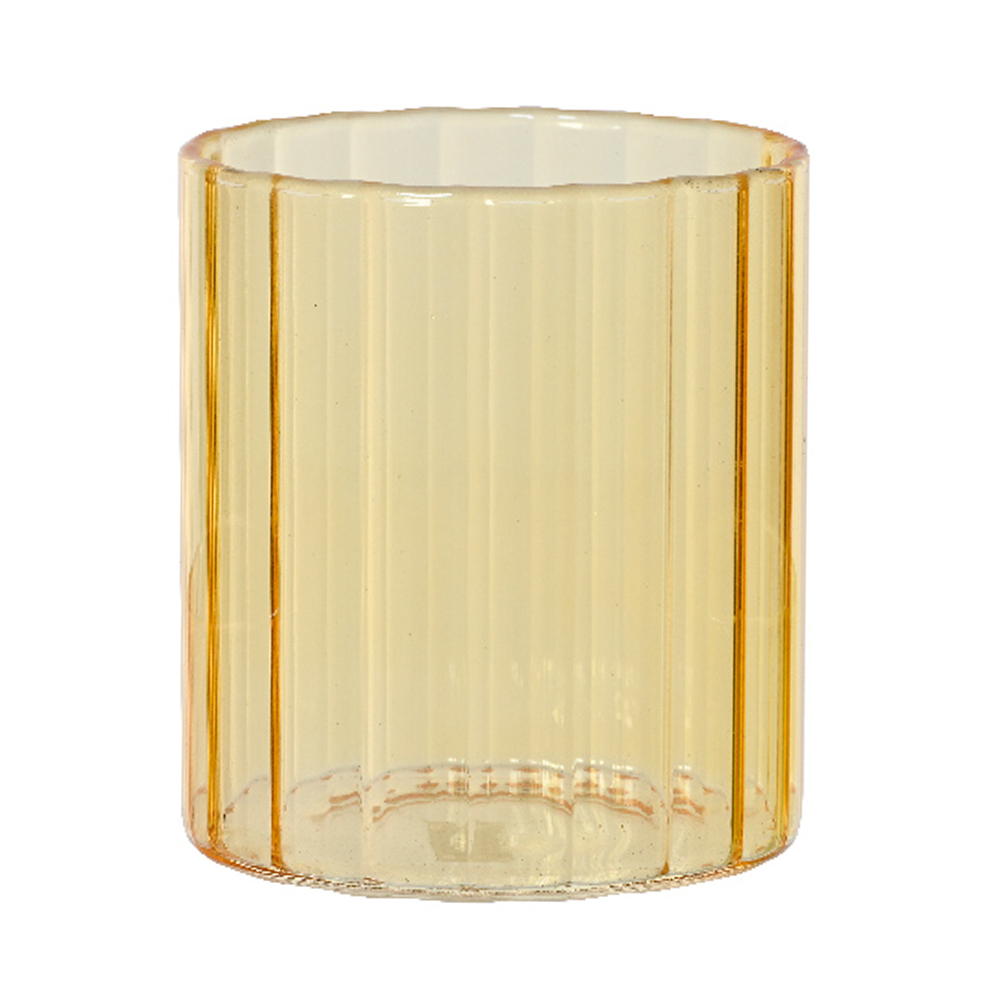 Vasos de vidrio con relieve 370 ml surtido