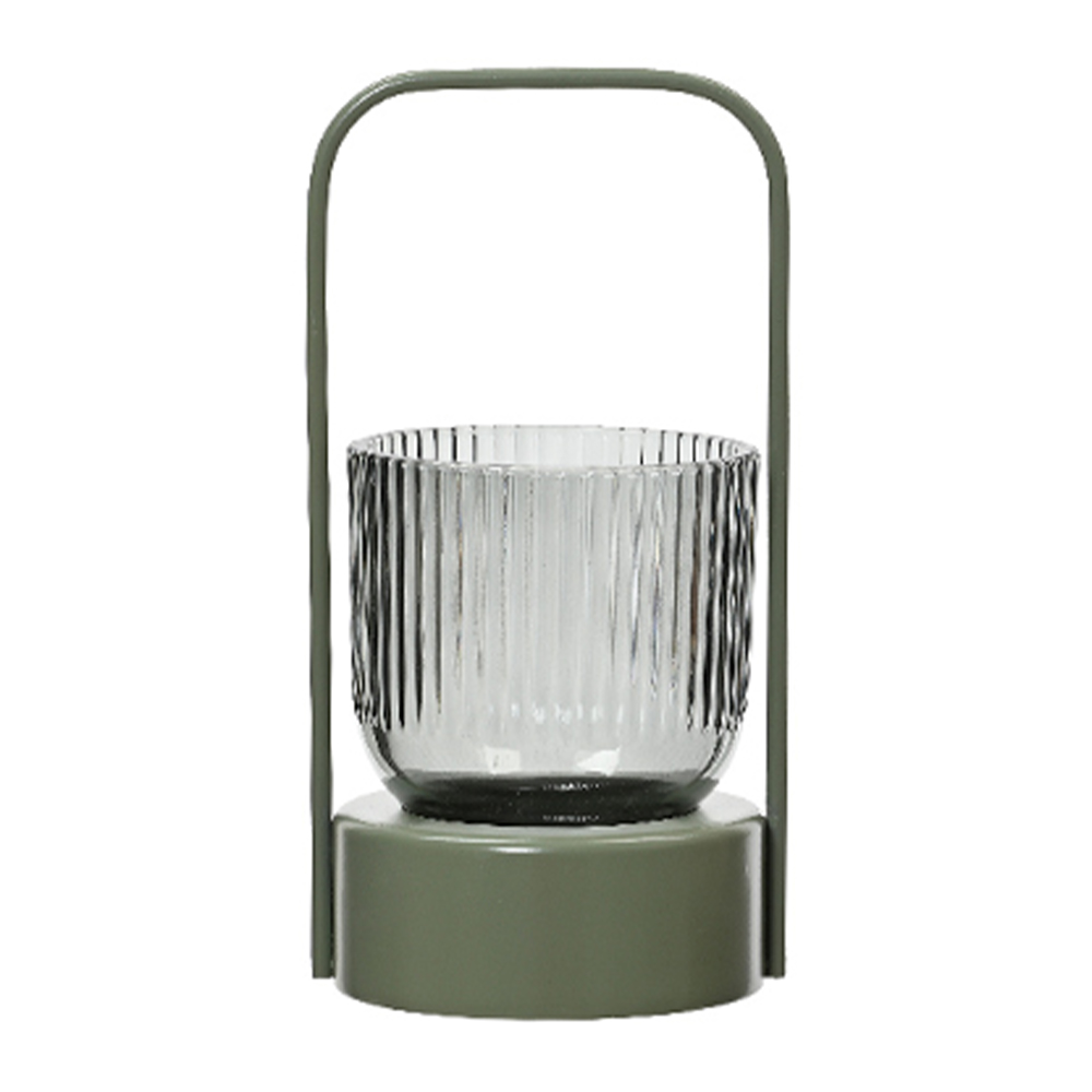 Linterna tipo farol de acero 10.5x9.5x20 cm surtido
