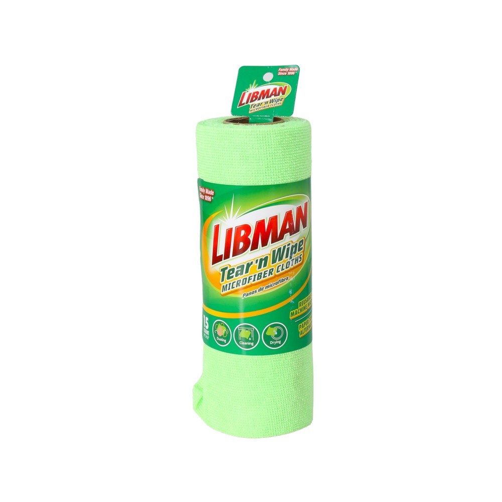 Rollo de paños reutilizables microfibra 15 unidades