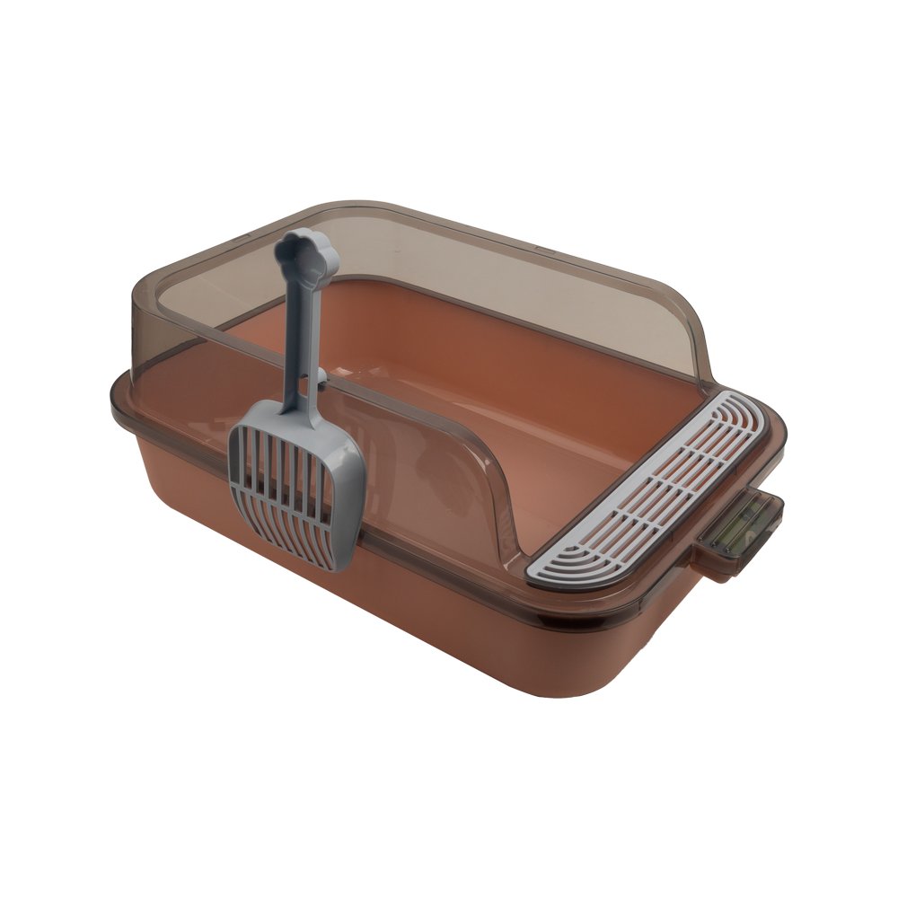 Arenero para gato con pala 50 cm gris
