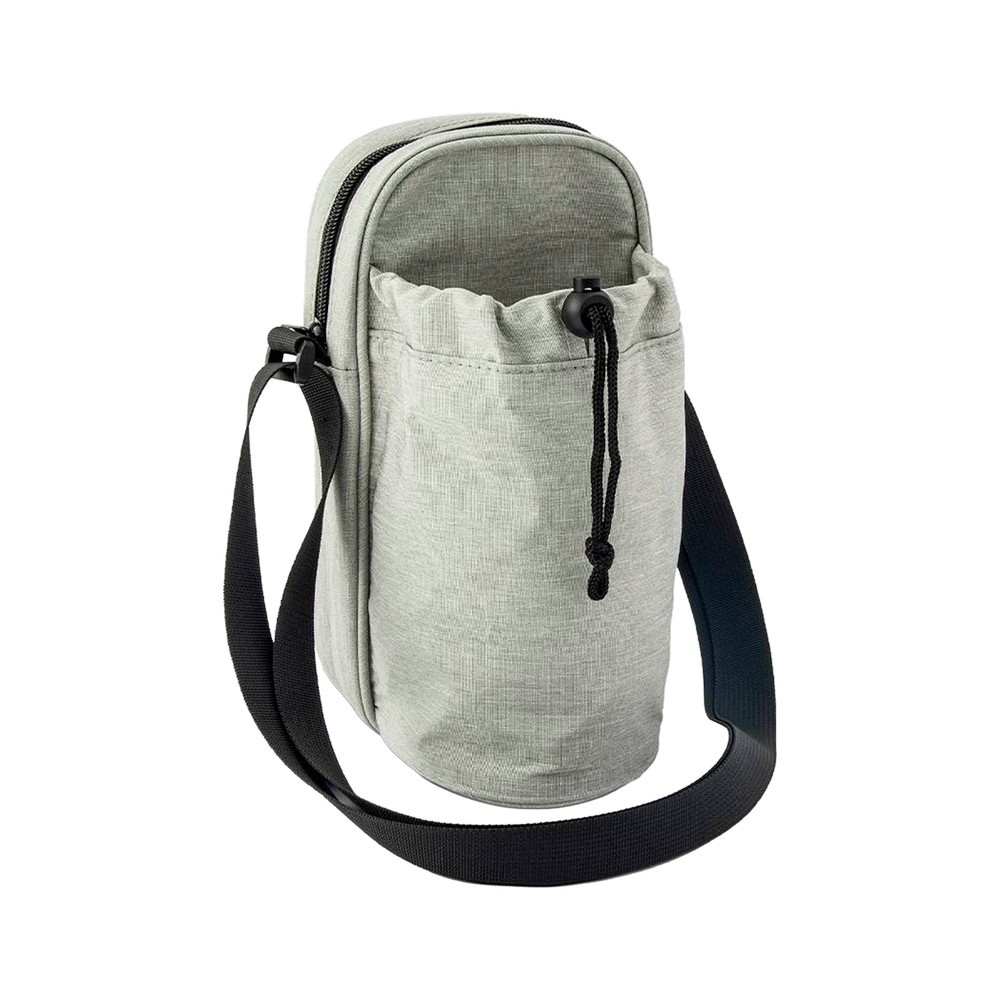 Bandolera de poliester para botellas 12x6x23.5 gris
