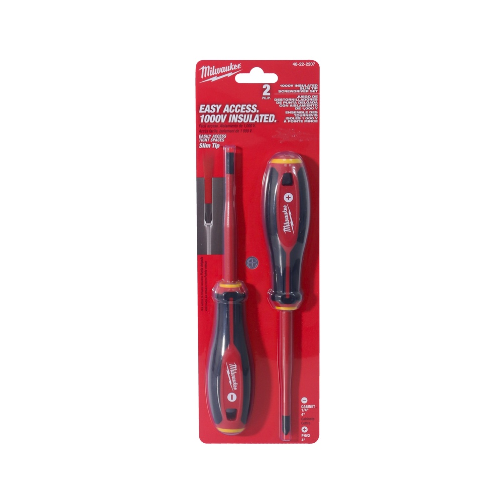 Destornillador aislado mixto 1000v 2 piezas