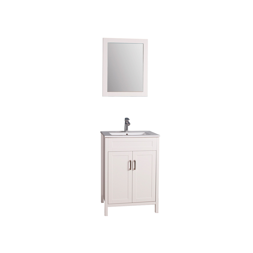 Gabinete con lavamanos y espejo  2g blanco 60 x 46 x 87 cm