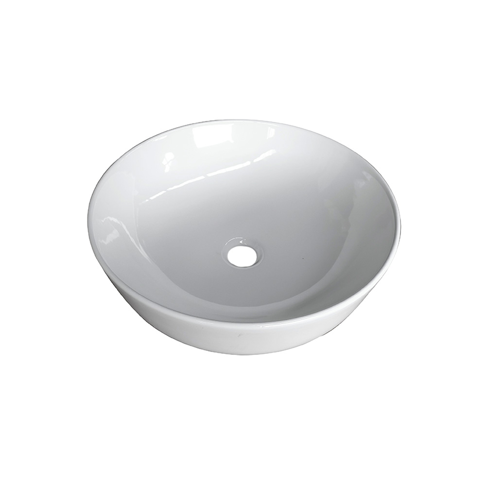 Lavamanos redondo sobreponer blanco 45 x 45 x 13.5 cm