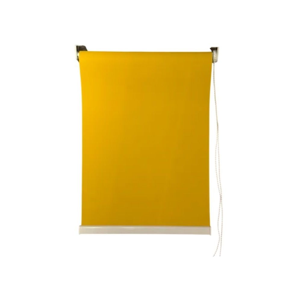 Cortina roller black out 120 cm x 180 cm mostaza calido