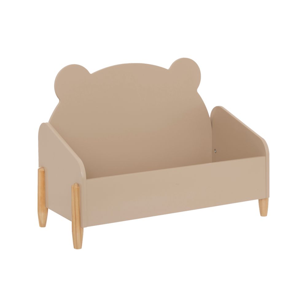 Baul organizador infantil de mdf 61x28.5x44.2 cm oso beige