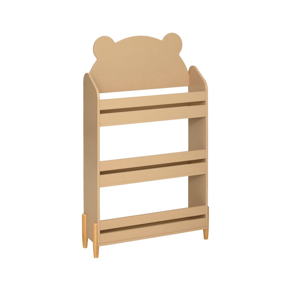 Librero infantil de mdf 61.5x18.5x100 cm oso beige