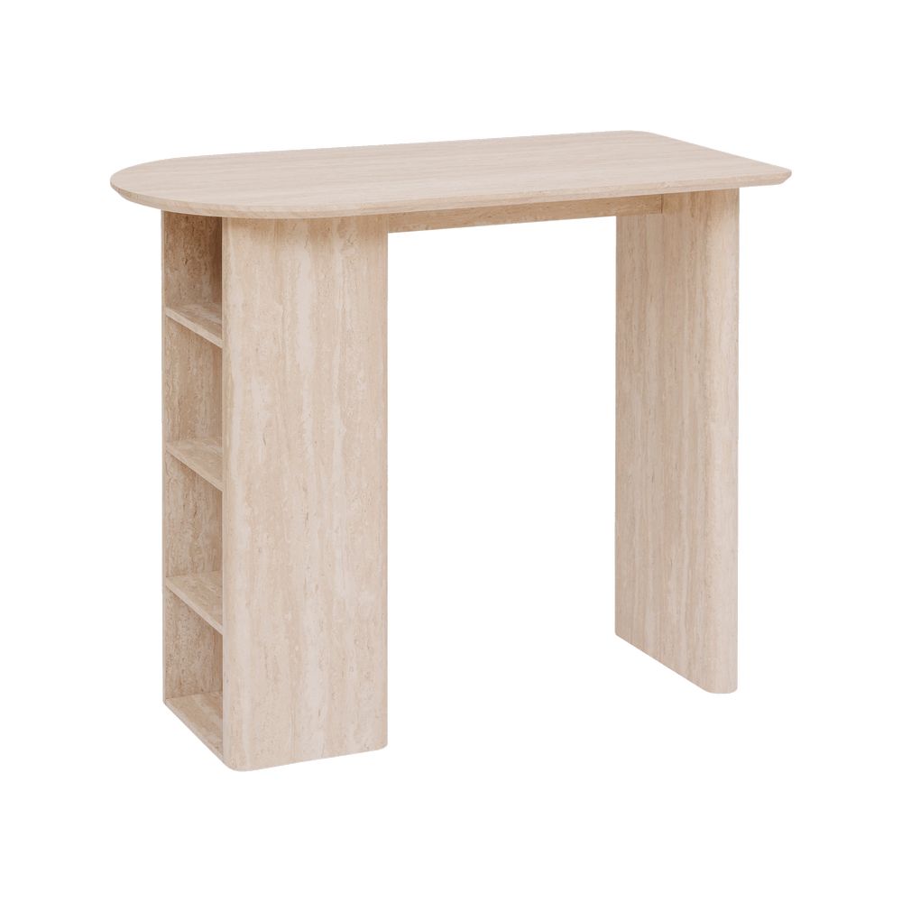 Mesa auxiliar para cocina de mdf 120x60x103.5 cm anaya beige