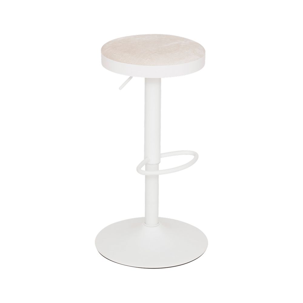 Banco para bar de acero 41.5x76 cm ilsa blanco/beige