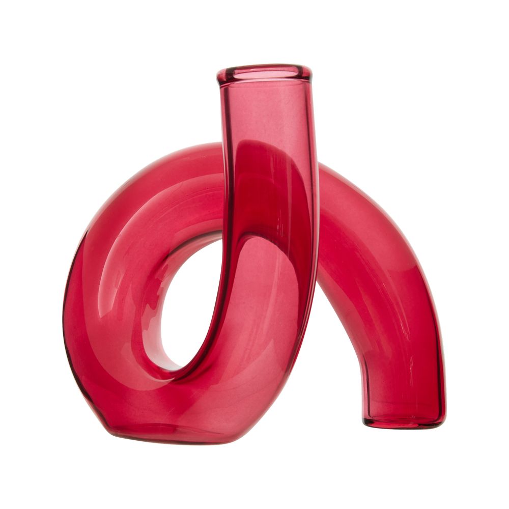 Florero espiral de vidrio 12 cm surtido