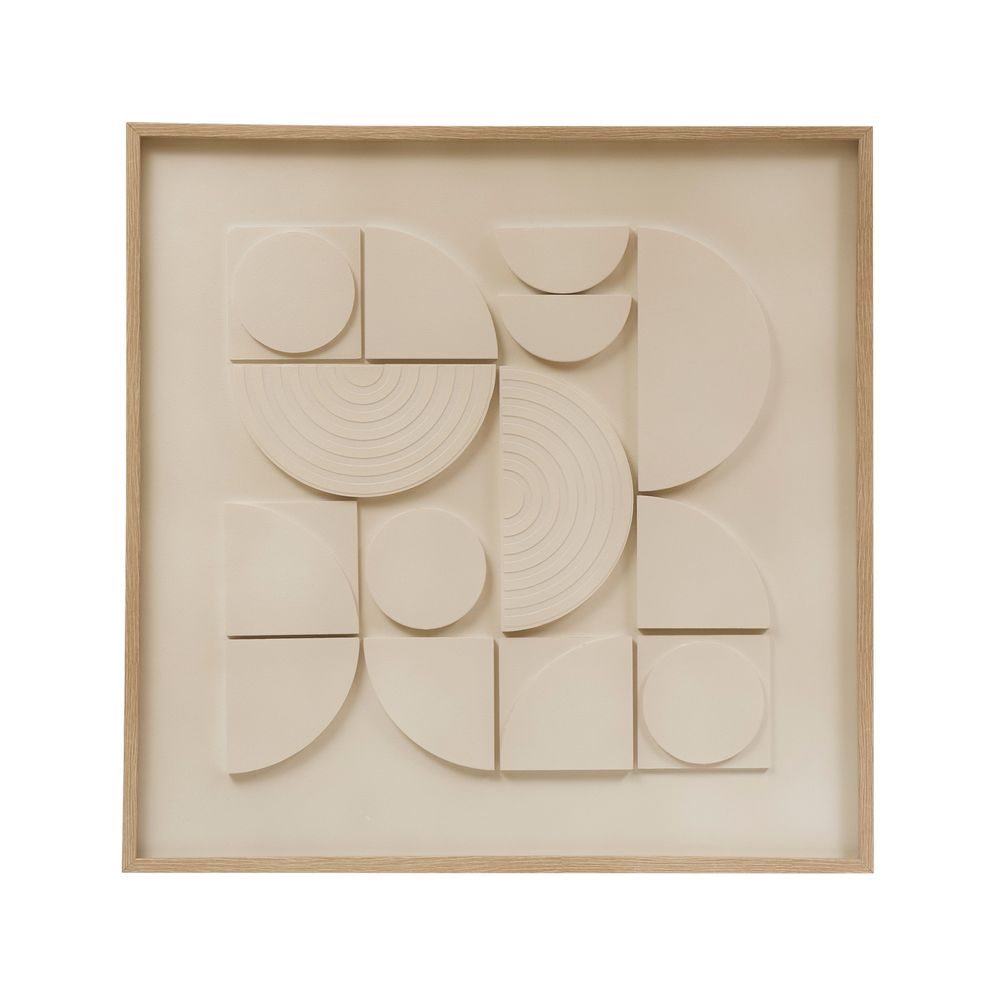 Cuadro decorativo con marco de mdf 60x60 cm cataline blanco