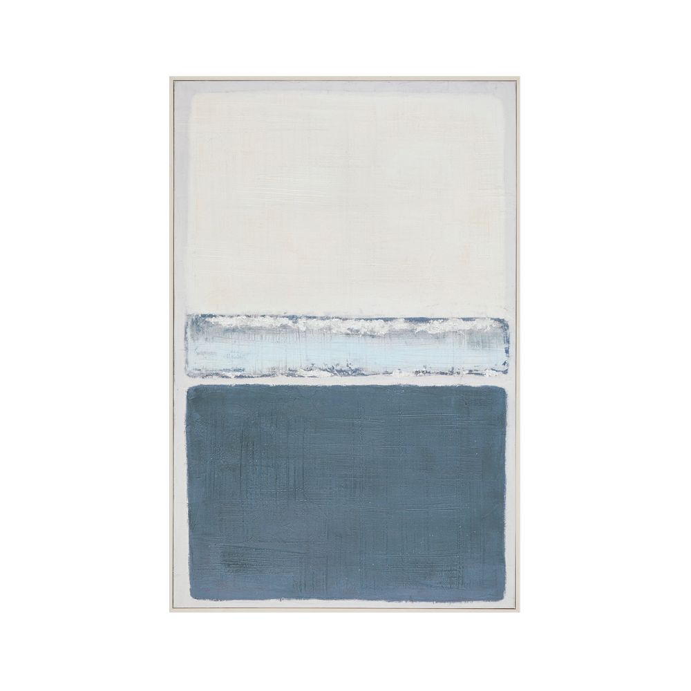 Cuadro decorativo con marco de mdf 116x75 cm jimena azul