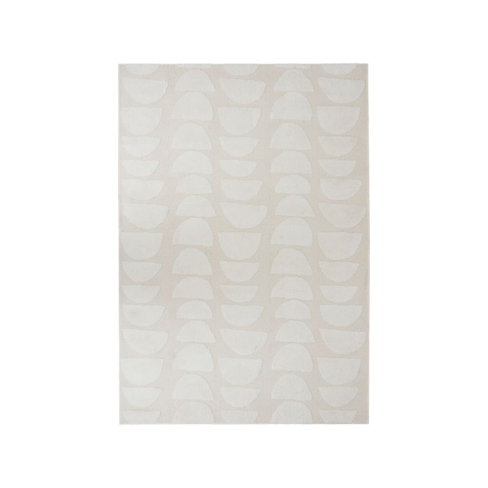 Alfombra decorativa de poliester 150x200 cm blanco