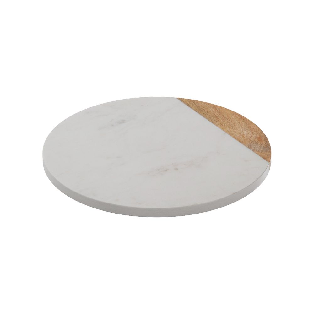 Bandeja giratoria de marmol blanco 30 cm