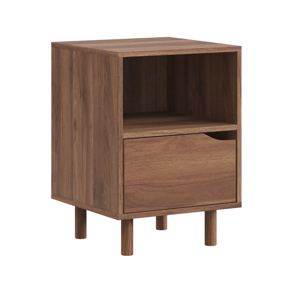 Mesa de noche de mdf 40x57.5 cm slidy cafe