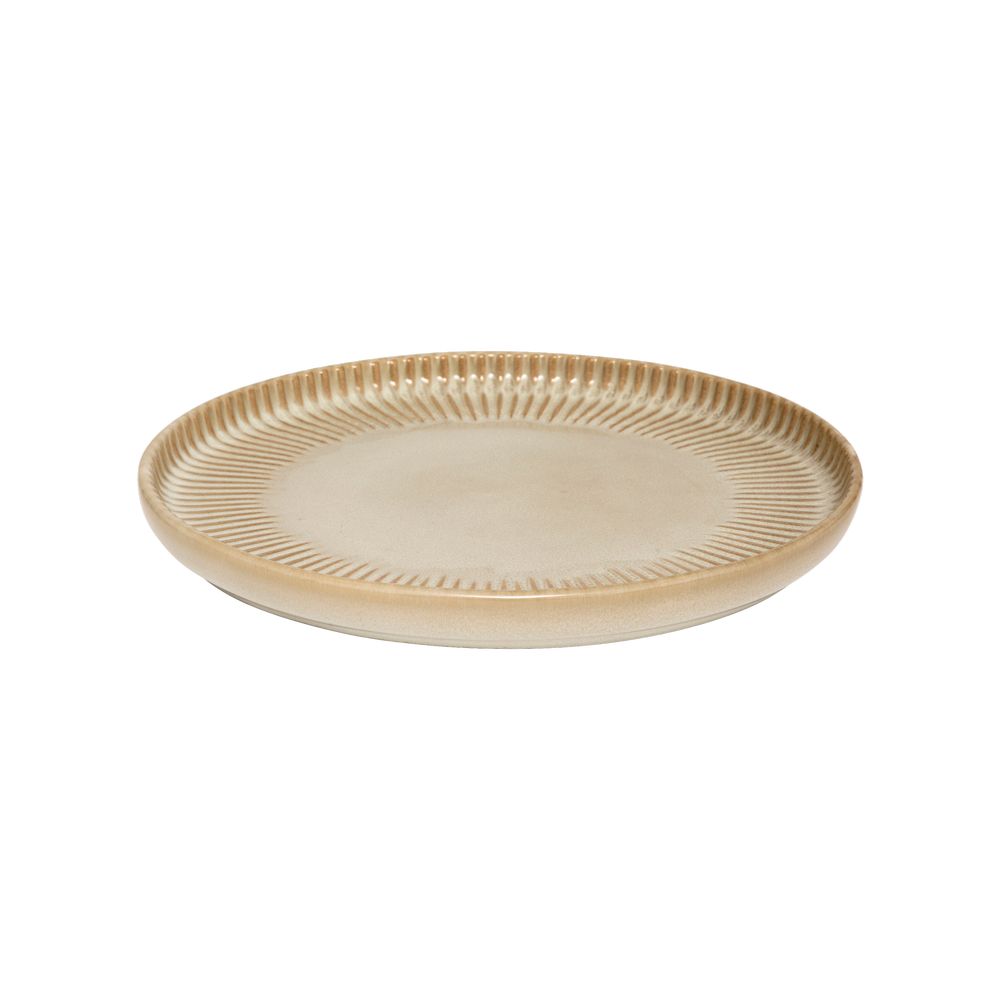 Plato redondo de ceramica 20 cm chloe beige