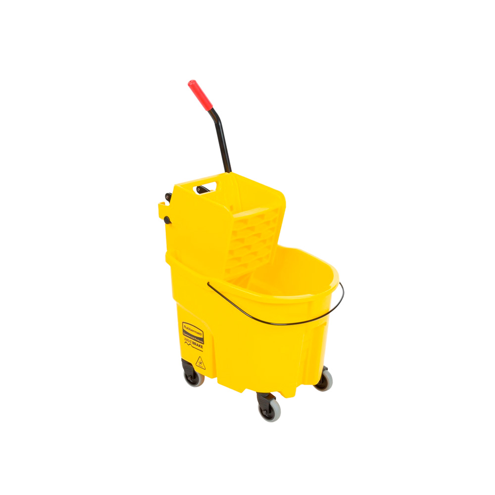 Carrito de limpieza de plastico 33.1 l amarillo