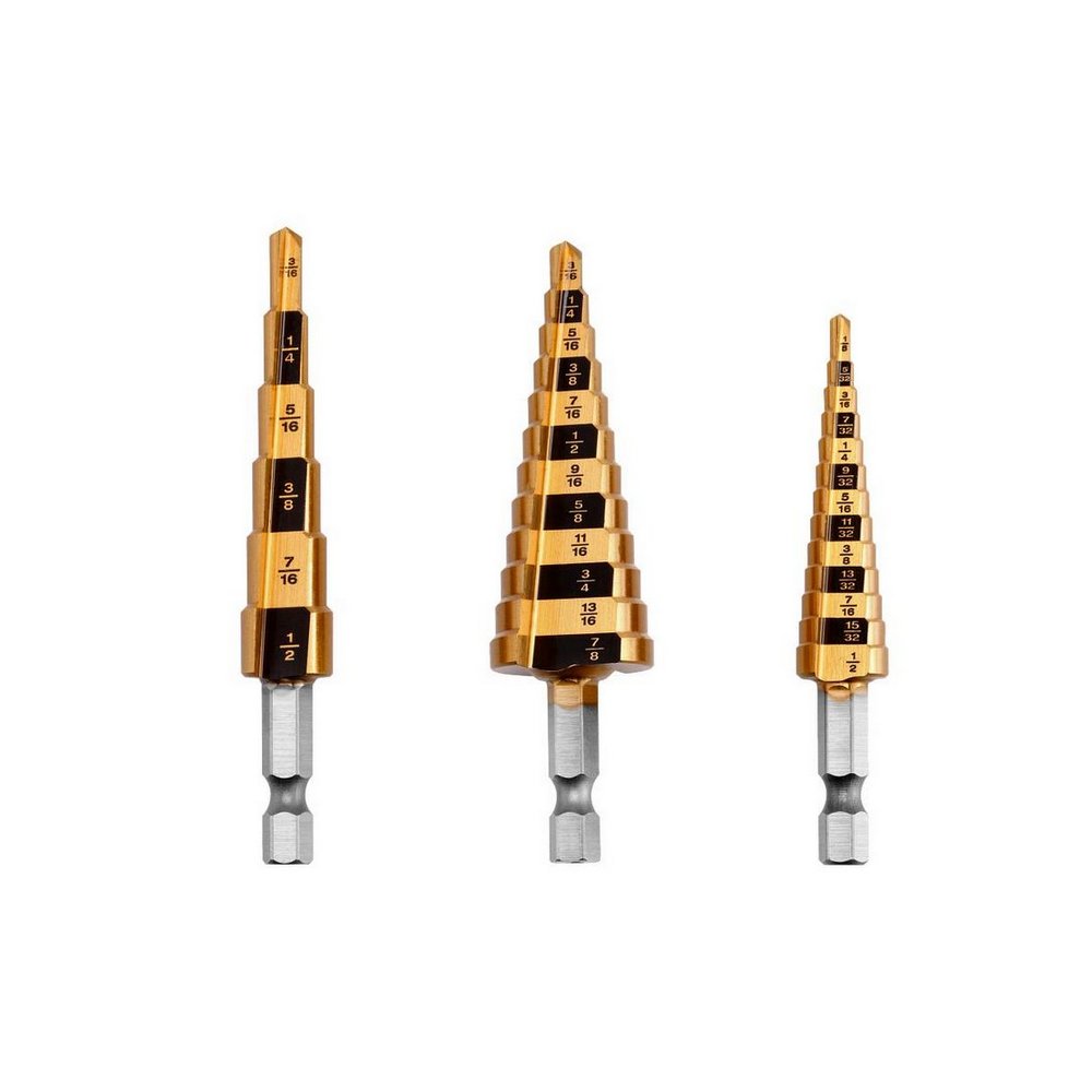 Broca escalonada 3/16 - 1/2 pulg (4.76 - 12.7 mm) s/3