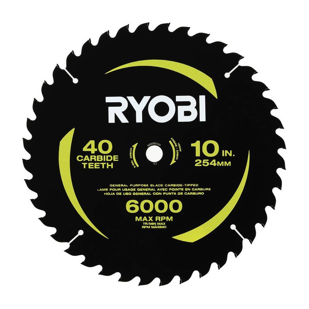 Disco sierra circular acabado fino 10 pulg (25.4 cm) 40t
