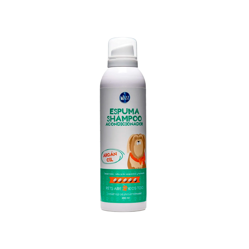 Espuma shampoo acondicionador para perros coco 200 ml