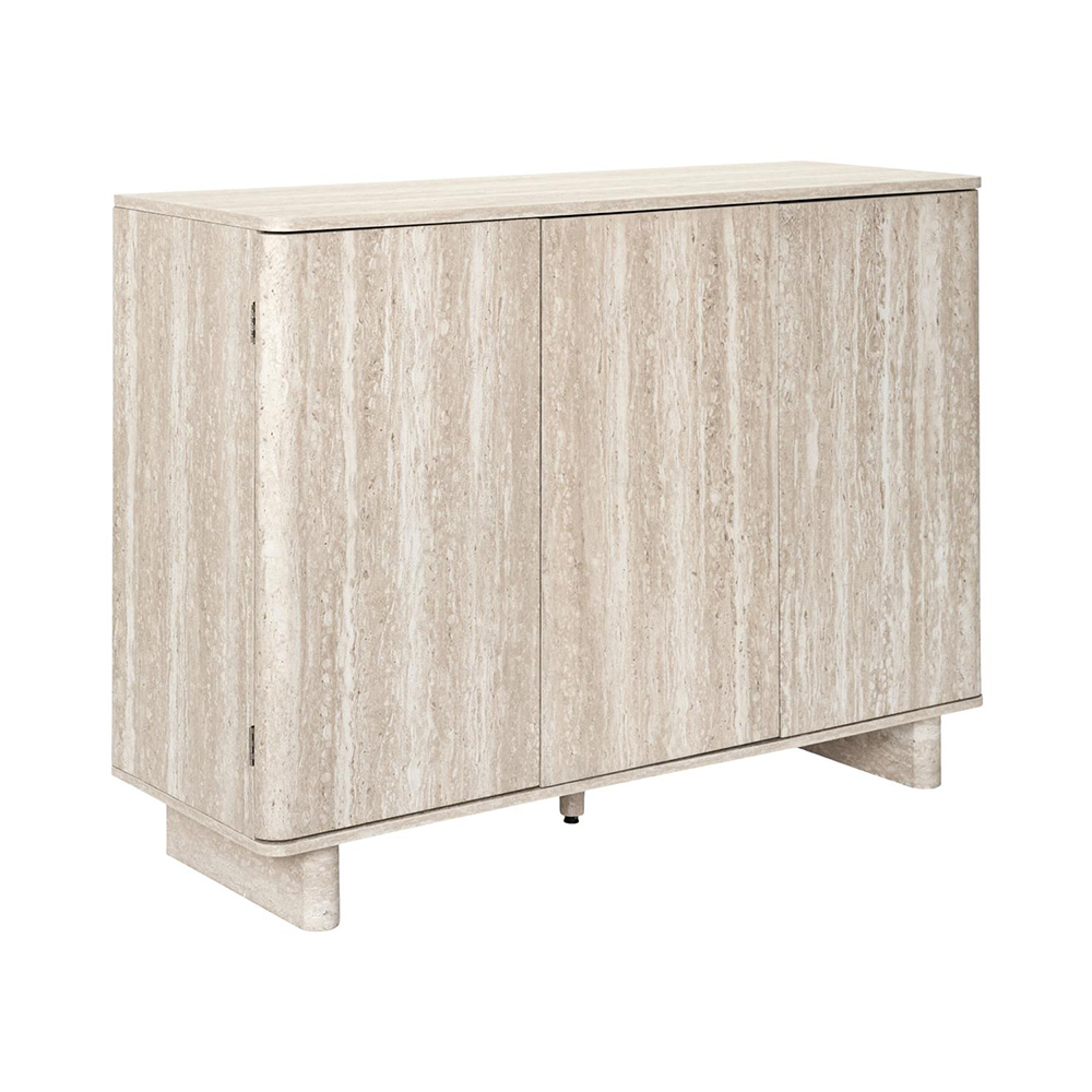 Bufetera de mdf / metal beige 110 x 79 x 36.5 cm