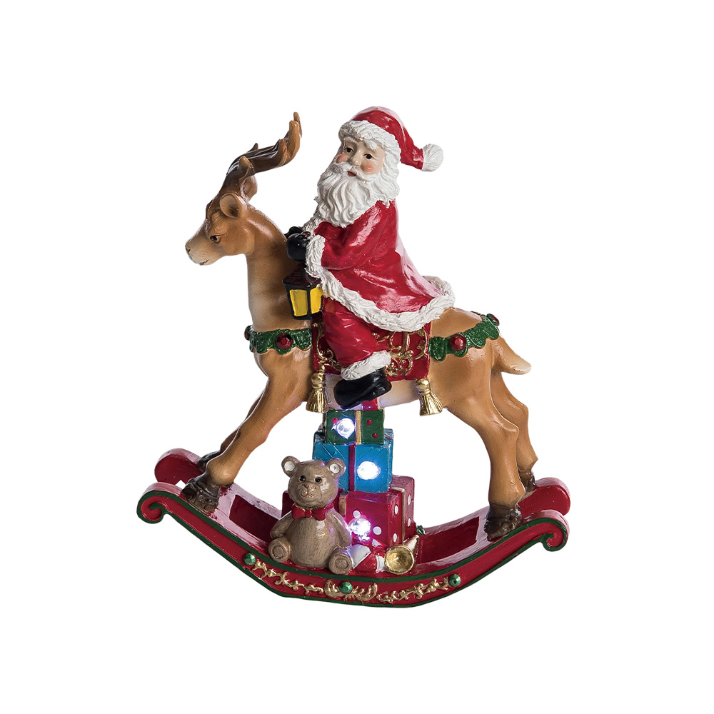 Adorno navideño santa y ciervo surtido