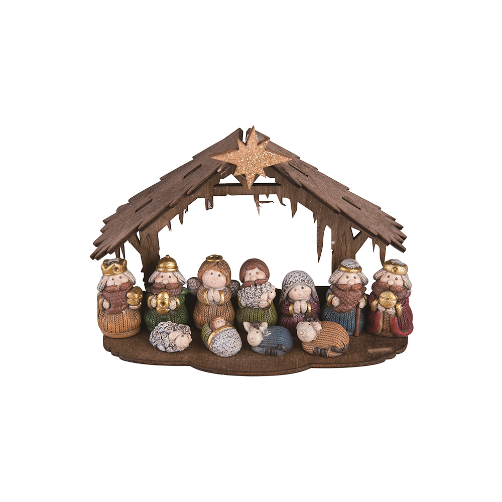Nacimiento navideño de resina s/12