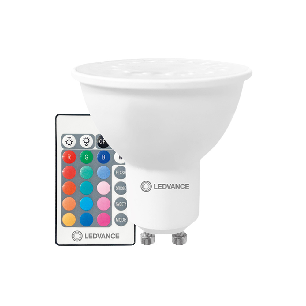 Bombillo led 2.50lrgb 120v gu10 c-control remoto 4.5w par 16