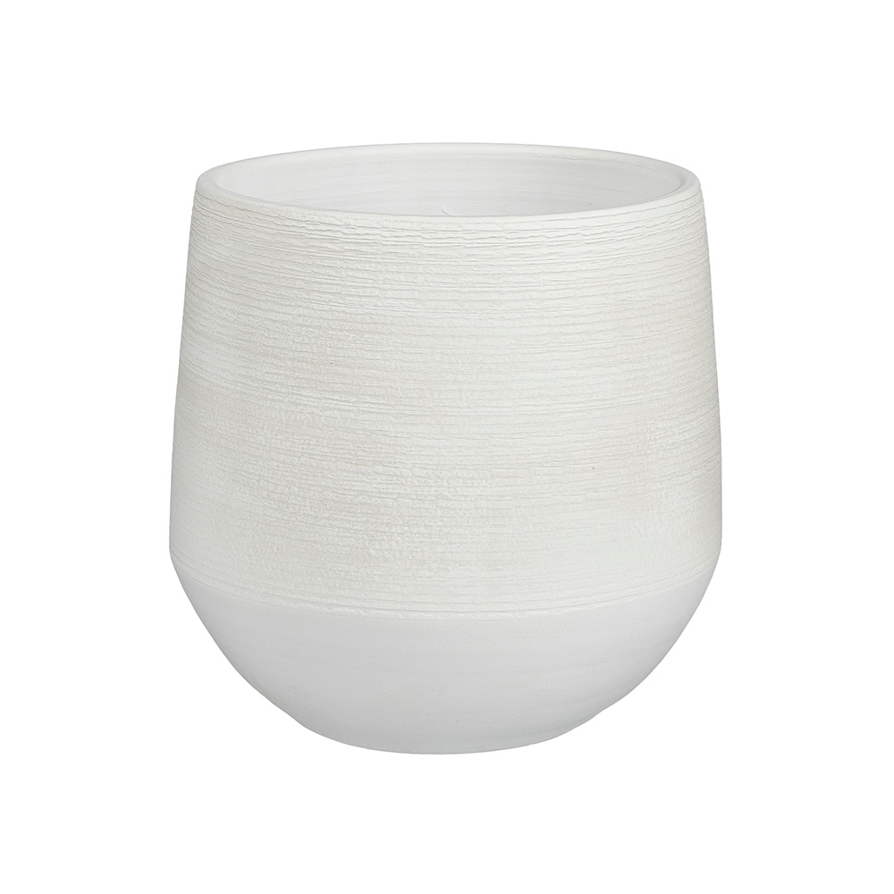 Maceta decorativa de ceramica 23x24 cm evora blanco