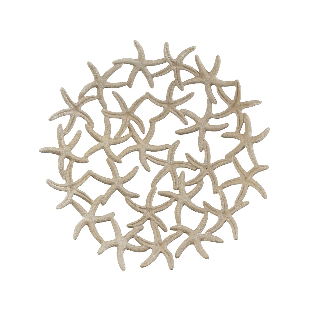 Adorno para mesa bowl de estrellas de mar 5.5x34 cm beige