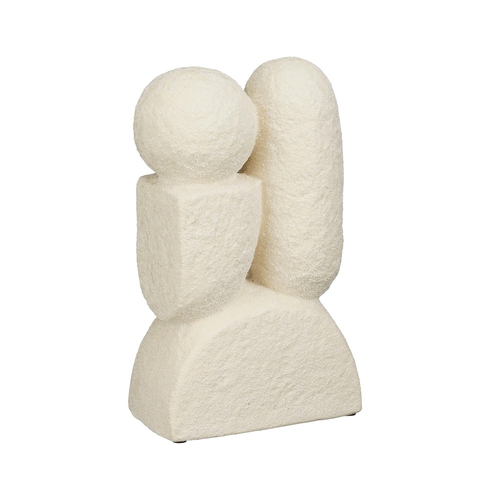 Jarron decorativo de ceramica 16x26 cm crema