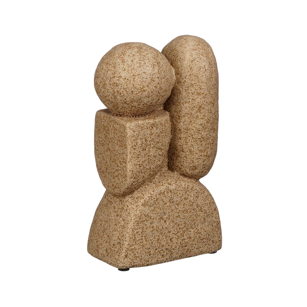 Jarron decorativo de ceramica 11.5x19 cm cafe