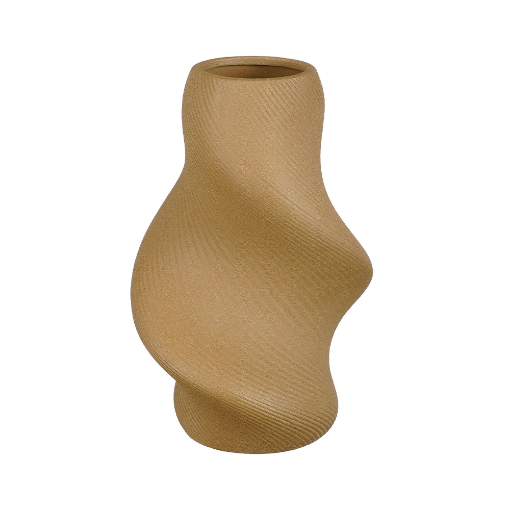 Jarron decorativo de ceramica 13.5x12x22 cm toby cafe