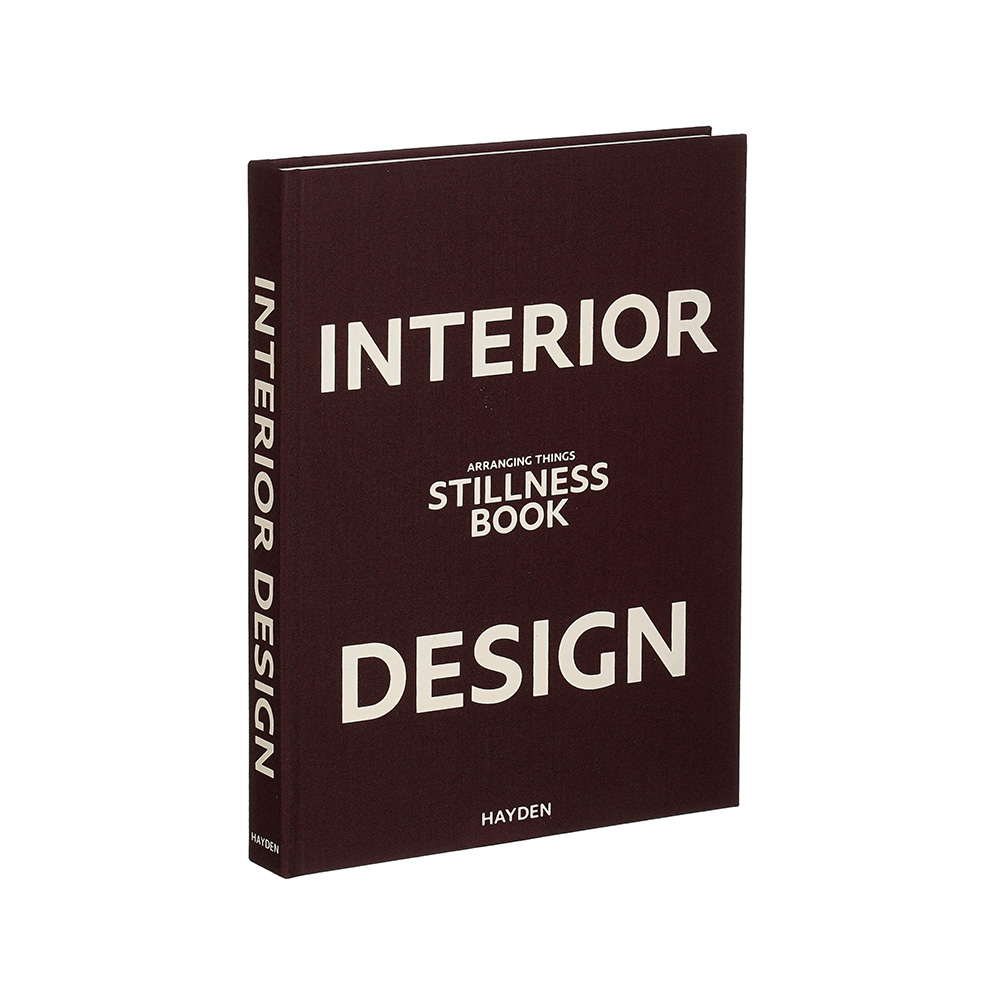 Libro de decoracion 23x30x3 cm interior design negro