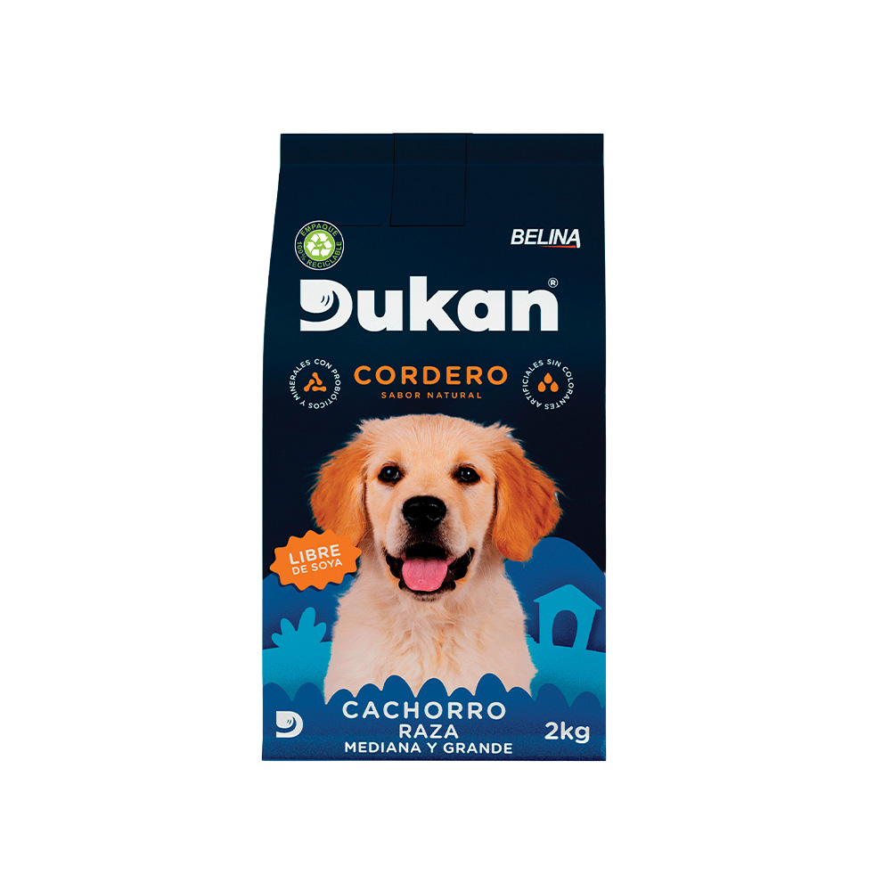 Alimento para perros cachorros raza mediana 2 kg