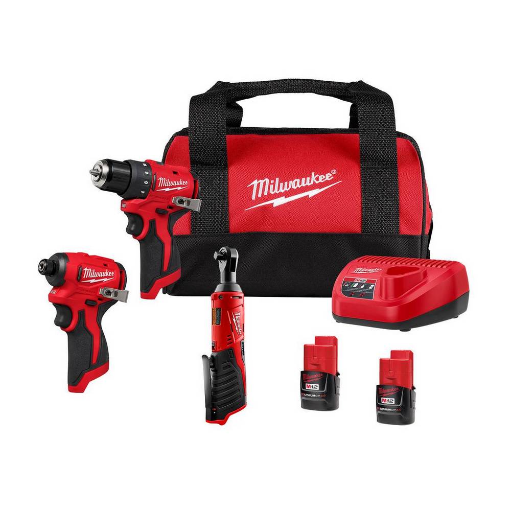Kit de 3 herramientas inalámbricas brushless m12