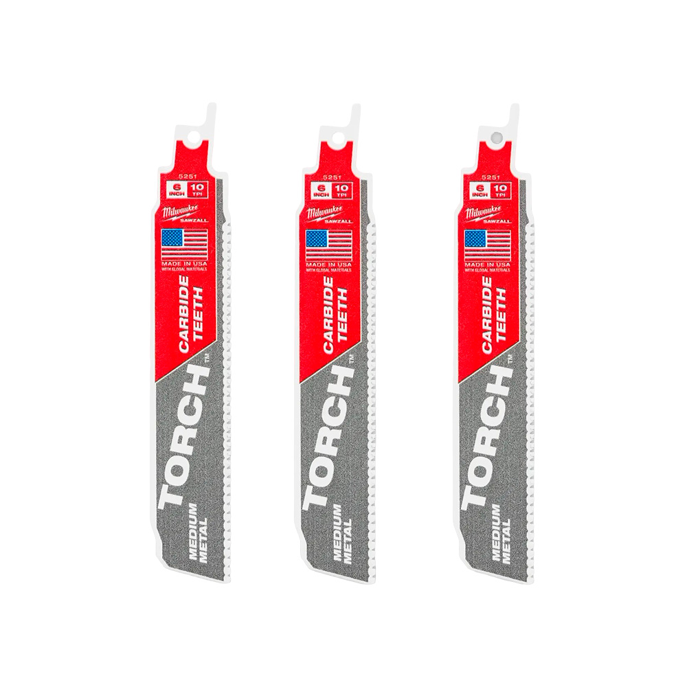 Segueta para sierra sable 6 pulg (15.24cm) s/3 10tpi metal torch
