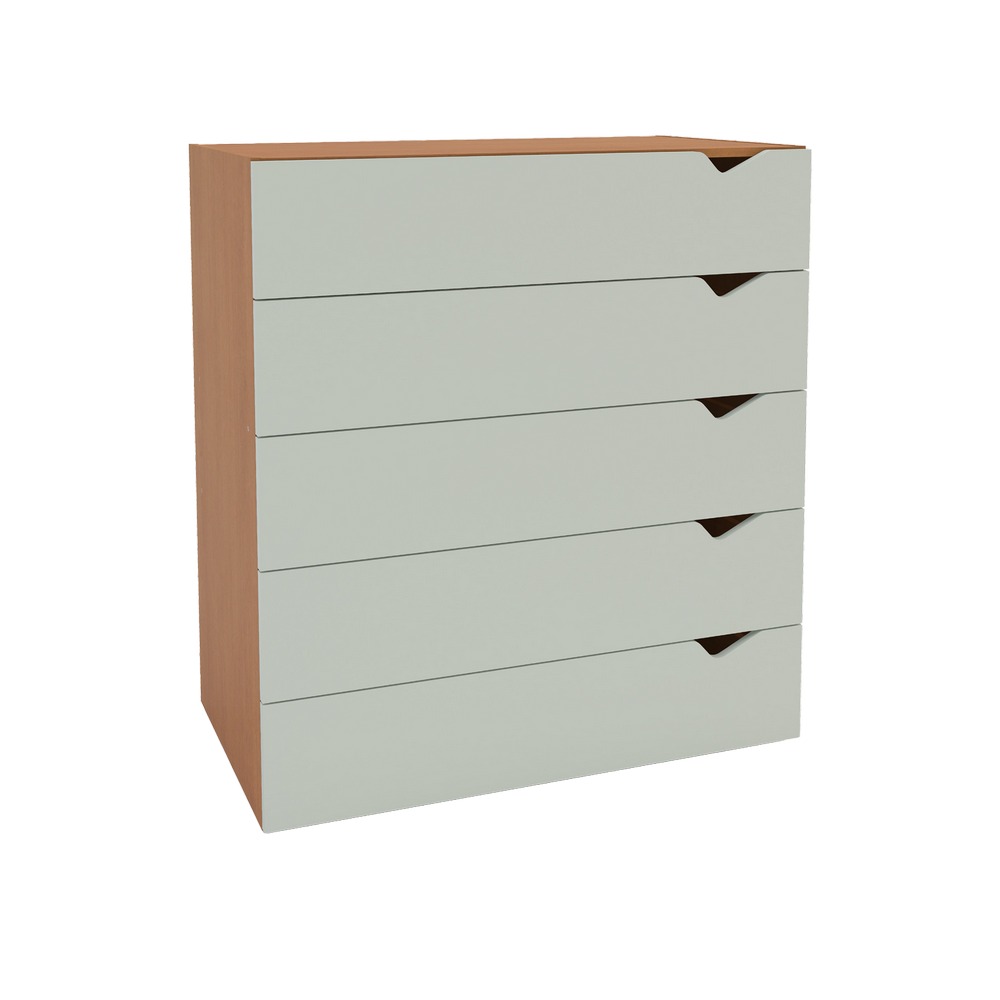 Gavetero 5 cajones 83.8x90x46 cm verde