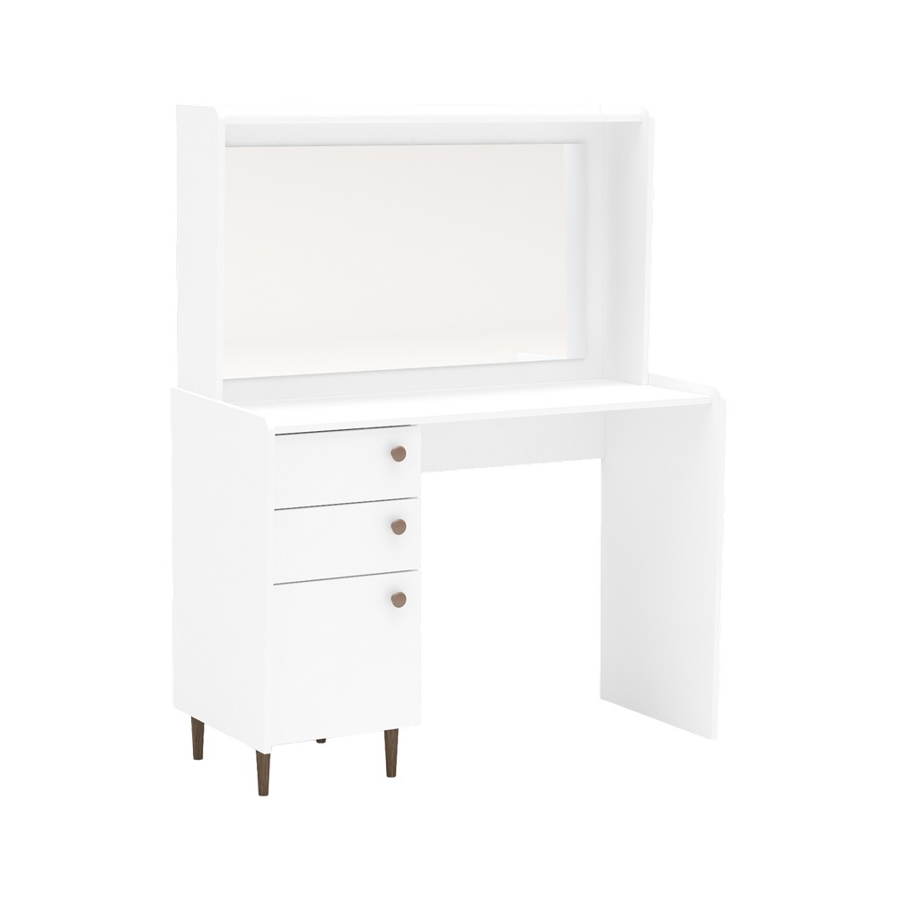 Tocador con espejo 137.5x108x47.1 cm luisiana blanco