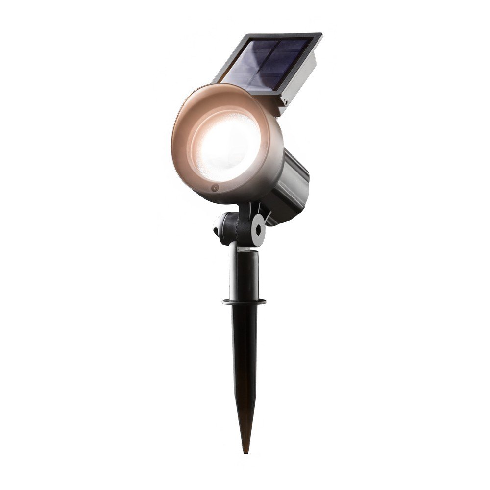 Lampara de estaca solar negra luz neutra 20 lumenes