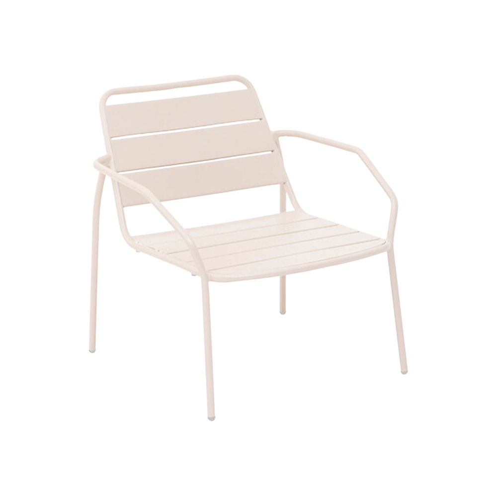 Silla de metal beige 68 x 67 x 70 cm